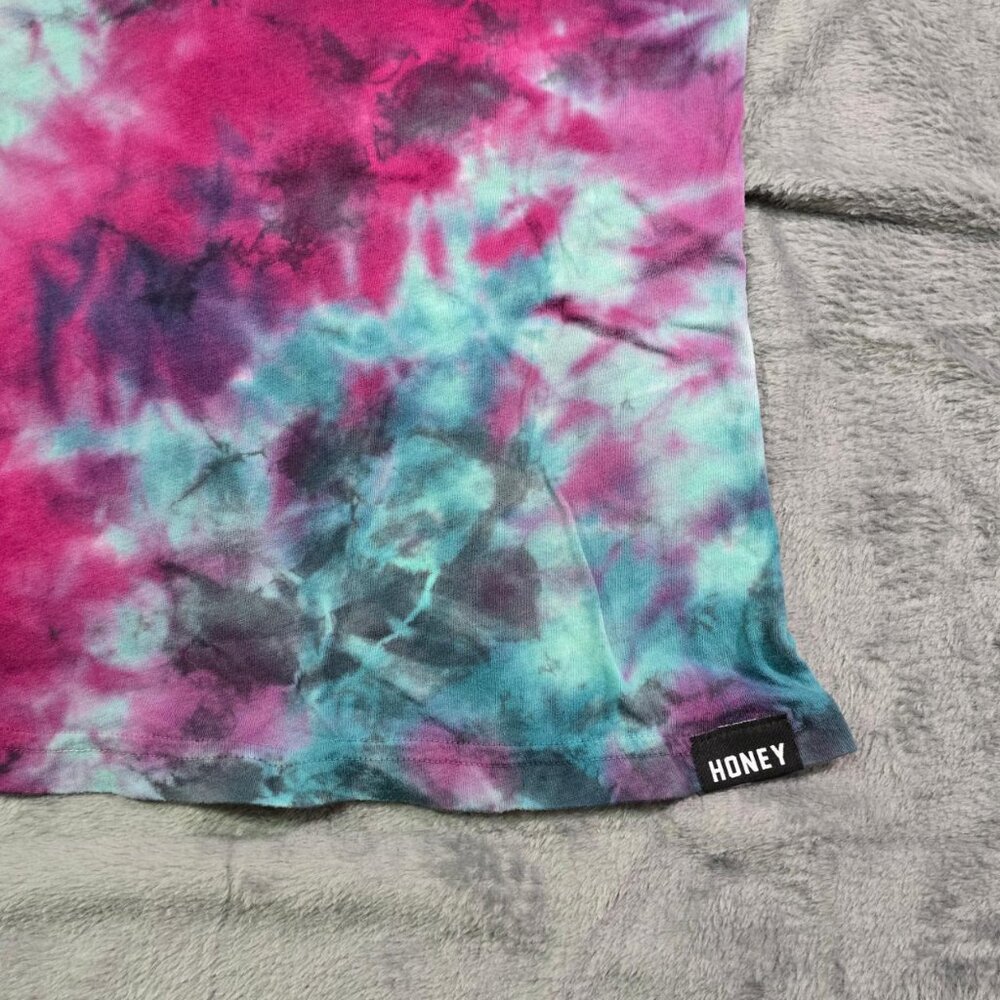 Tie Dye Honey Graphic Tee Small Y2K Festival Streetwear - Picture 8 of 9